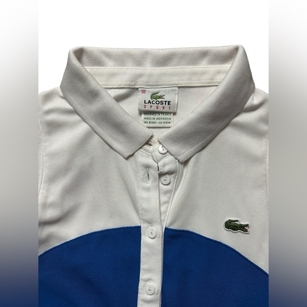 Lacoste Blue and White Sleeveless Polo Dress - Picture 7 of 8